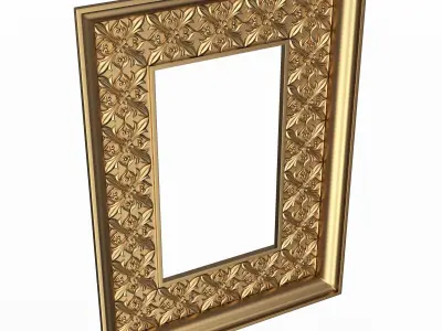 Classic Frame and Mirror 085 Low-poly 3D model