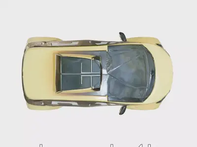 Futuristic Flying Concept Taxi Car Model Low-poly 3D model