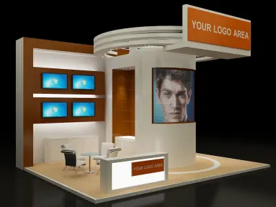 Booth Exhibition Stand a147 3D model