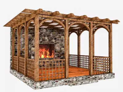 garden camellia 05 Low-poly 3D model