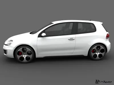 Volkswagen Golf GTI 3doors 2010 3D model