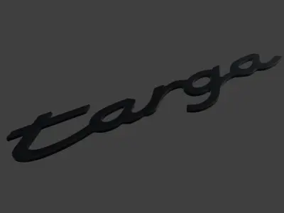 Porsche 911 Targa Badge 3D print model