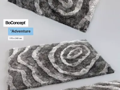 Carpet fur rug 3D model
