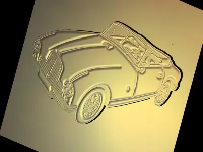 Aston Martin for Embossing Hot Foil Technique for CNC 3D Router 3D print model