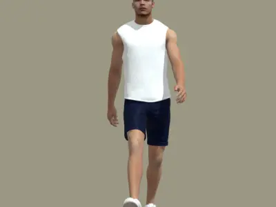 Cristiano Ronaldo casual walking 3D model
