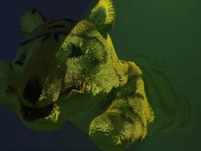 The tiger and the castle guard animated short Low-poly 3D model