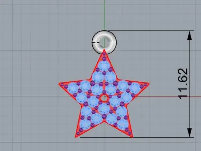 Star   pendants 3D print model