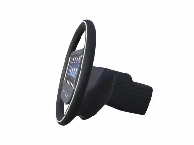 steering wheel Low-poly 3D model