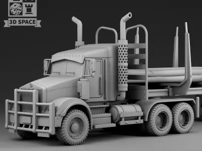 logging truck 3D print model