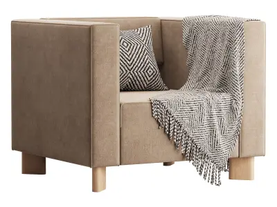 Armchair Hermes Velvet Light 3D model