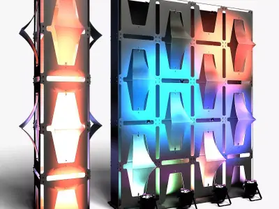 Stage Decor 31 Modular Wall Column 3D model