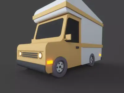old car Low-poly 3D model