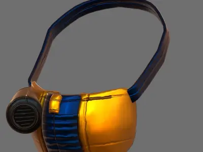 Gas mask helmet 3d model scifi Low-poly  Low-poly 3D model 87