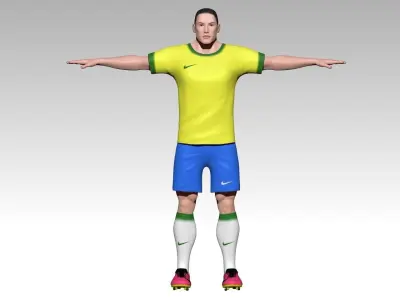 Football player 3D model purchase