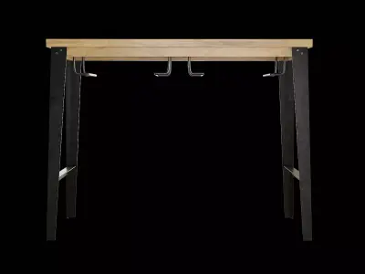 Table wooden 11 Low-poly 3D model