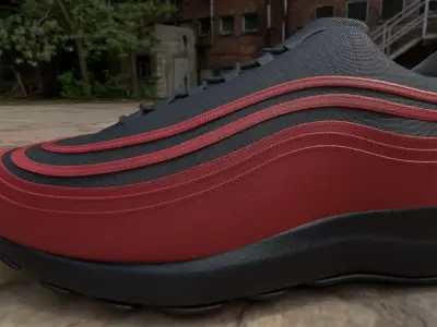 Shoes 3D model red 3D model