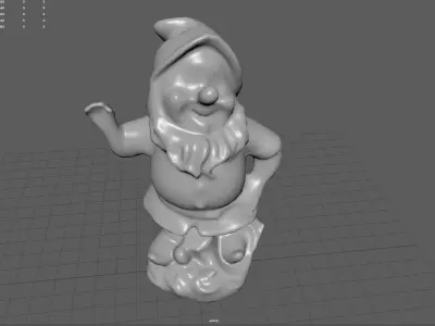 Garden Gnome 7 Low-poly 3D model