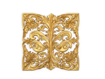 Classic decor ornament carved 46 3D model