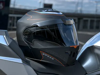 Black Helmet - Maya File - Blender File - FBX - OBJ 3D model