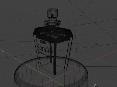 Transparant Perfume Bottle Sandal Perfume 3D model  Free low-poly 3D model