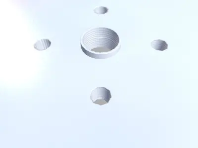 Brake Drum Low-poly 3D model