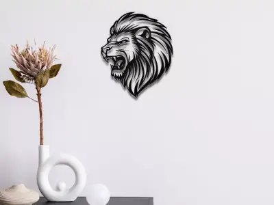 Lion Wall Art 3D print model buy