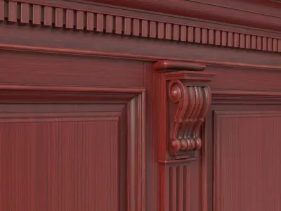 Wooden panel 02 02 3D model