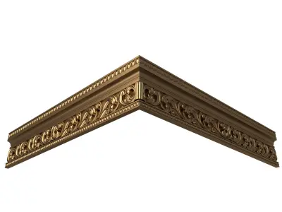Cornice Decoration Molding 013 270 Degree Low-poly 3D model