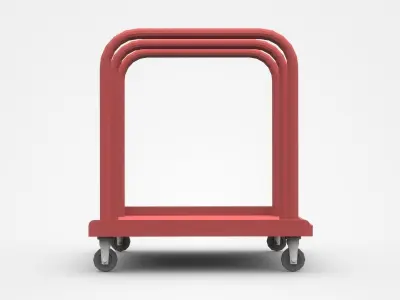 Empty Container Trolley Cart 3D model