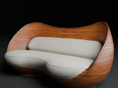 Modern Luxury Sofa 3D Model Low-poly 3D model get