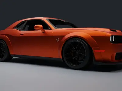 Dodge Challenger SRT Hellcat Low-poly 3D model
