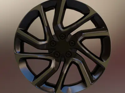 Sport Car Rim 3 Game-Ready 3D Model Low-poly 3D model