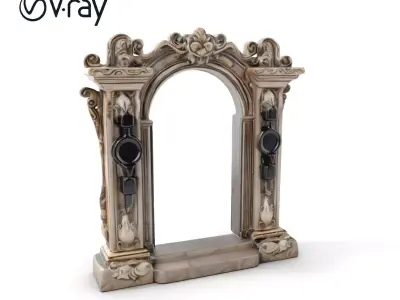 Ornate Gothic Archway Model Pack for Architectural Scenes Low-poly 3D model