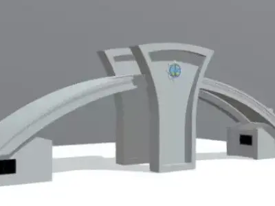 Mehran University Jamshoro Main Gate 3D model