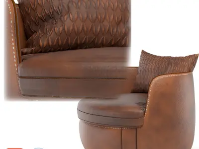 Arm chair 02 3D model