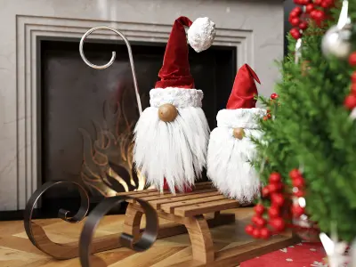 Christmas Decorative set sk 3 3D model 3D model