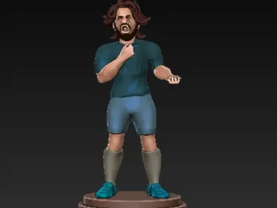 3D printable soccer football player goal for print model 3D print model