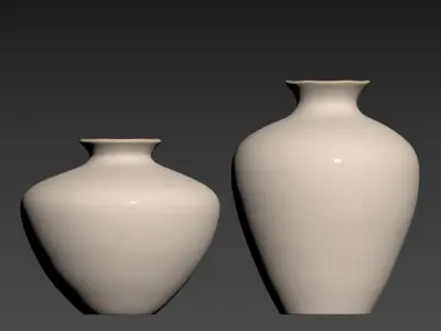 Textured Ceramic Vase 3D model