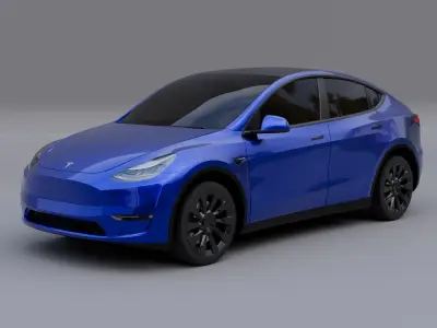 Tesla model y 2022 Low-poly 3D model