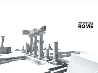 WIREFRAME - ROME Low-poly 3D model