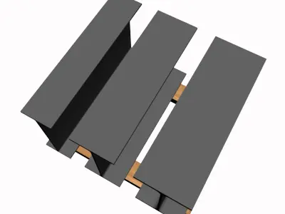 W14 Wide Flange Beam 3D model