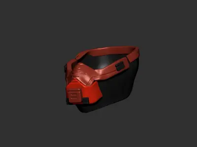 helmet high poly sculpt 3d printable  3D model 6