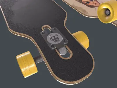 LowPoly longboard Low-poly 3D model
