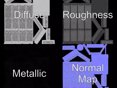 Elegant Silver Obelisk model pack Low-poly 3D model