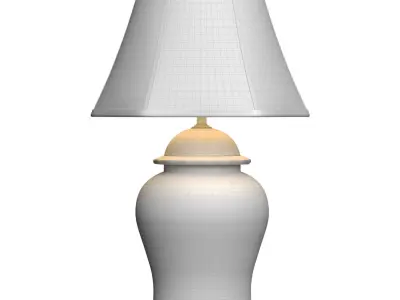 Floral European Provence Porcelain Nightstand Bedside Table Lamp 3D model