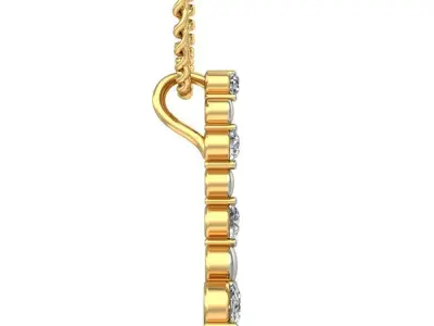 Solitaire Women Pendant 3dm STL OBJ FBX Renders Details 3D print model 58