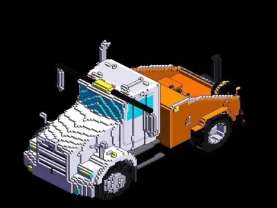 truck lego Low-poly 3D model
