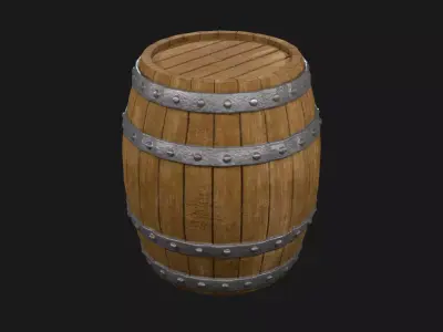 Old storage barrel Free low-poly 3D model