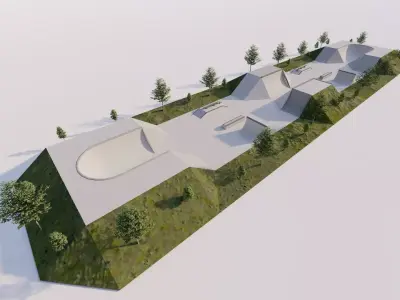 Skatepark-Skate Park PACK 3D model