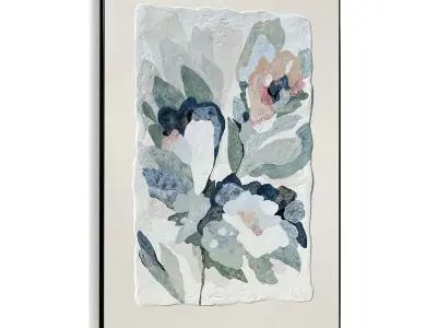 Plaster Two Photo Frame 395 Low-poly 3D model